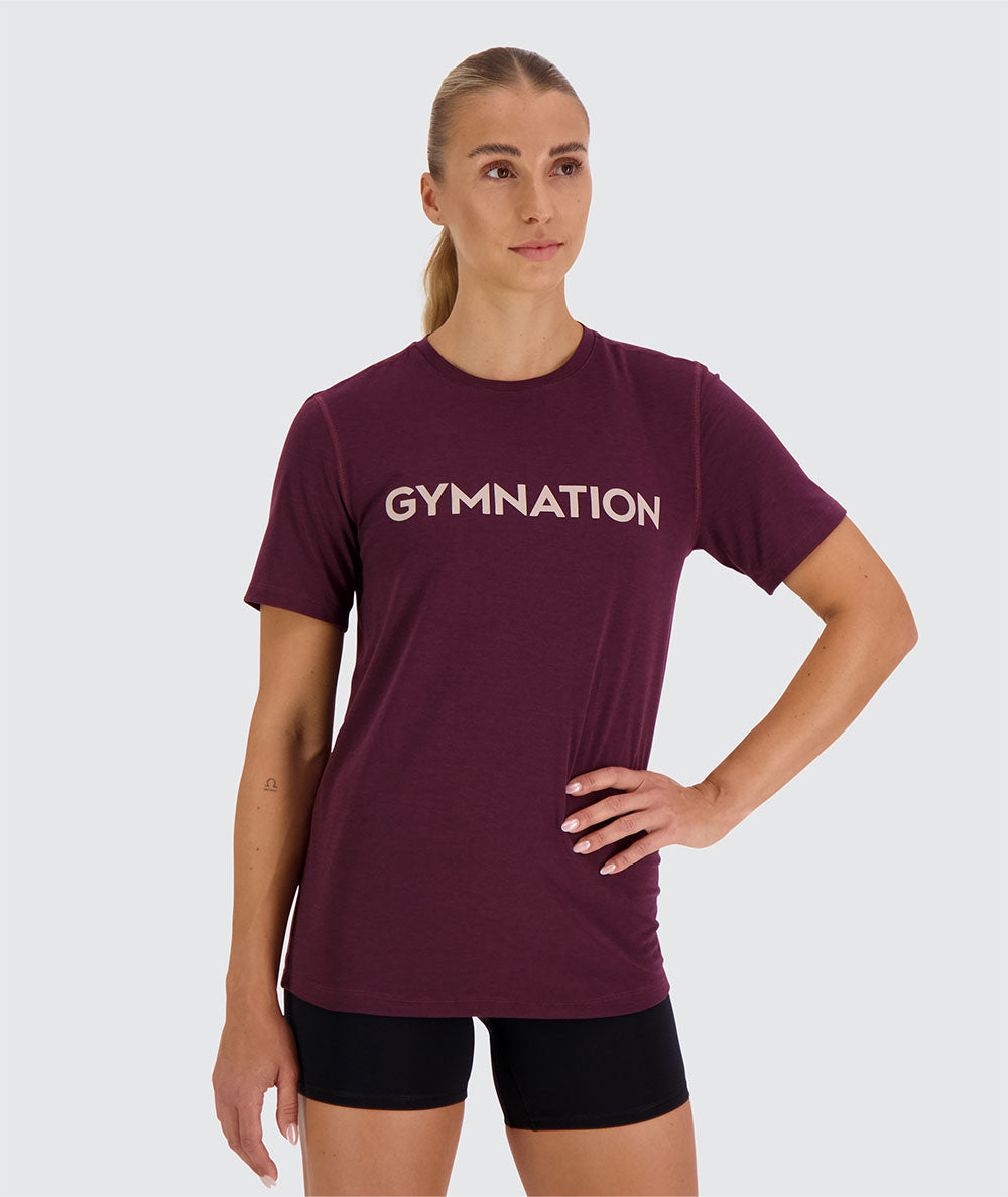 Gymnation everyday tee#color_wine-red