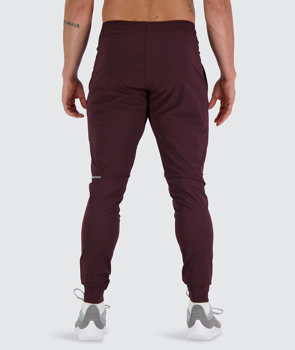 Men's performance joggers#color_wine-red