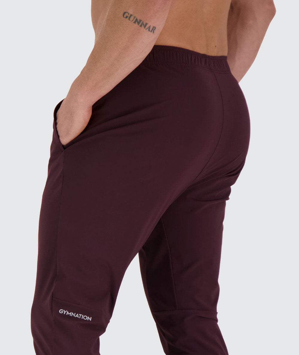 Men's performance joggers#color_wine-red