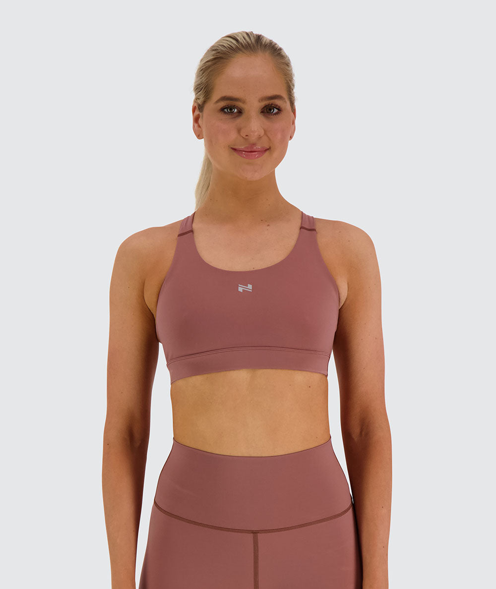 women's sports bra, Model 173 cm / size S#color_brick