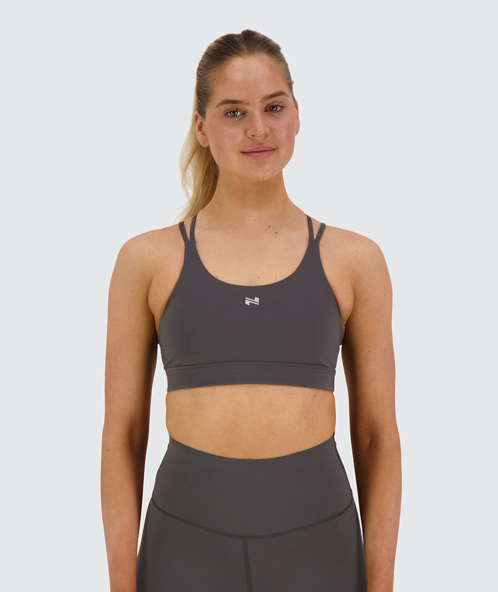 strappy sports bra, Model 173 cm / size S#color_gravel-grey