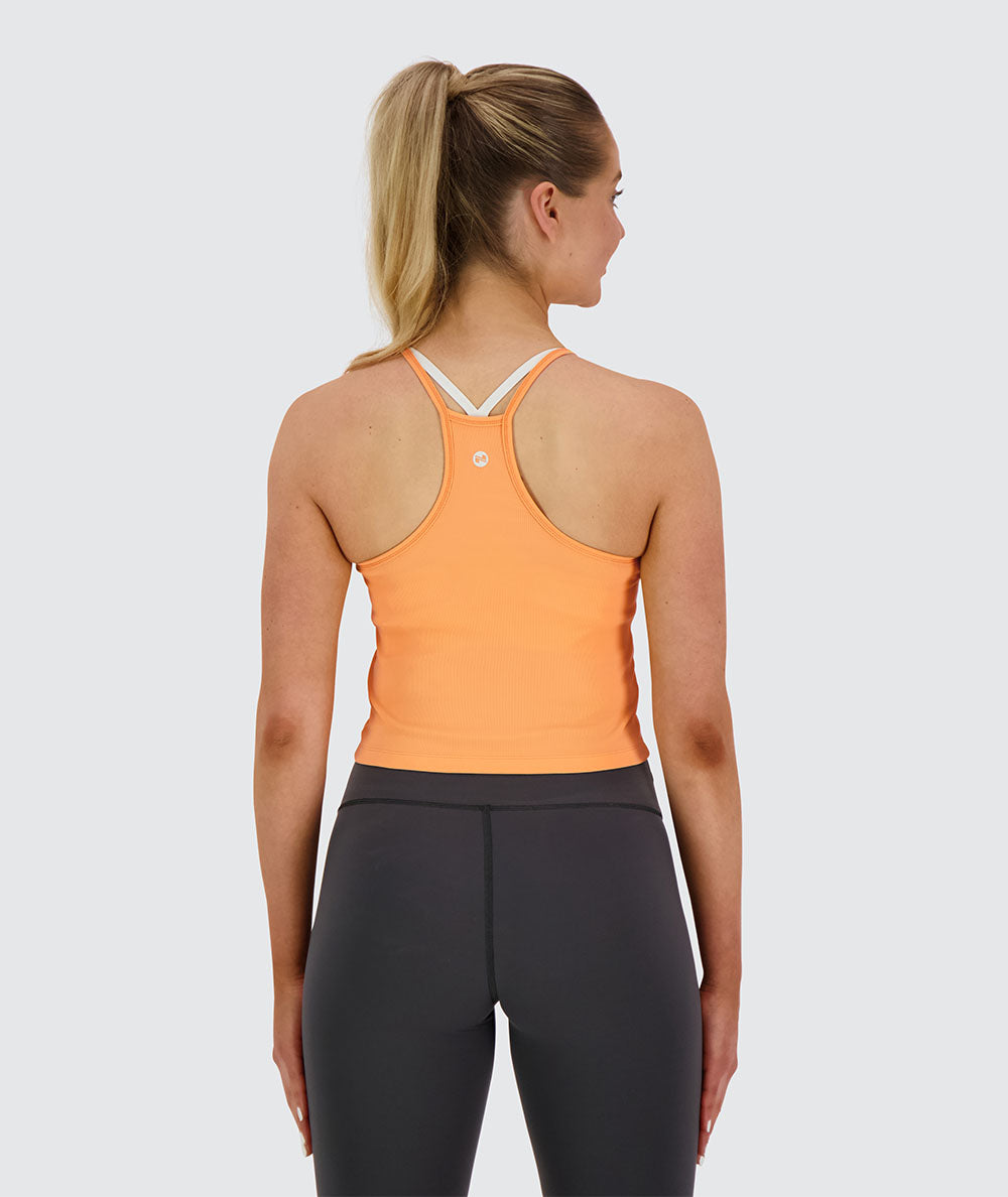 ribbed training top#color_summer-orange