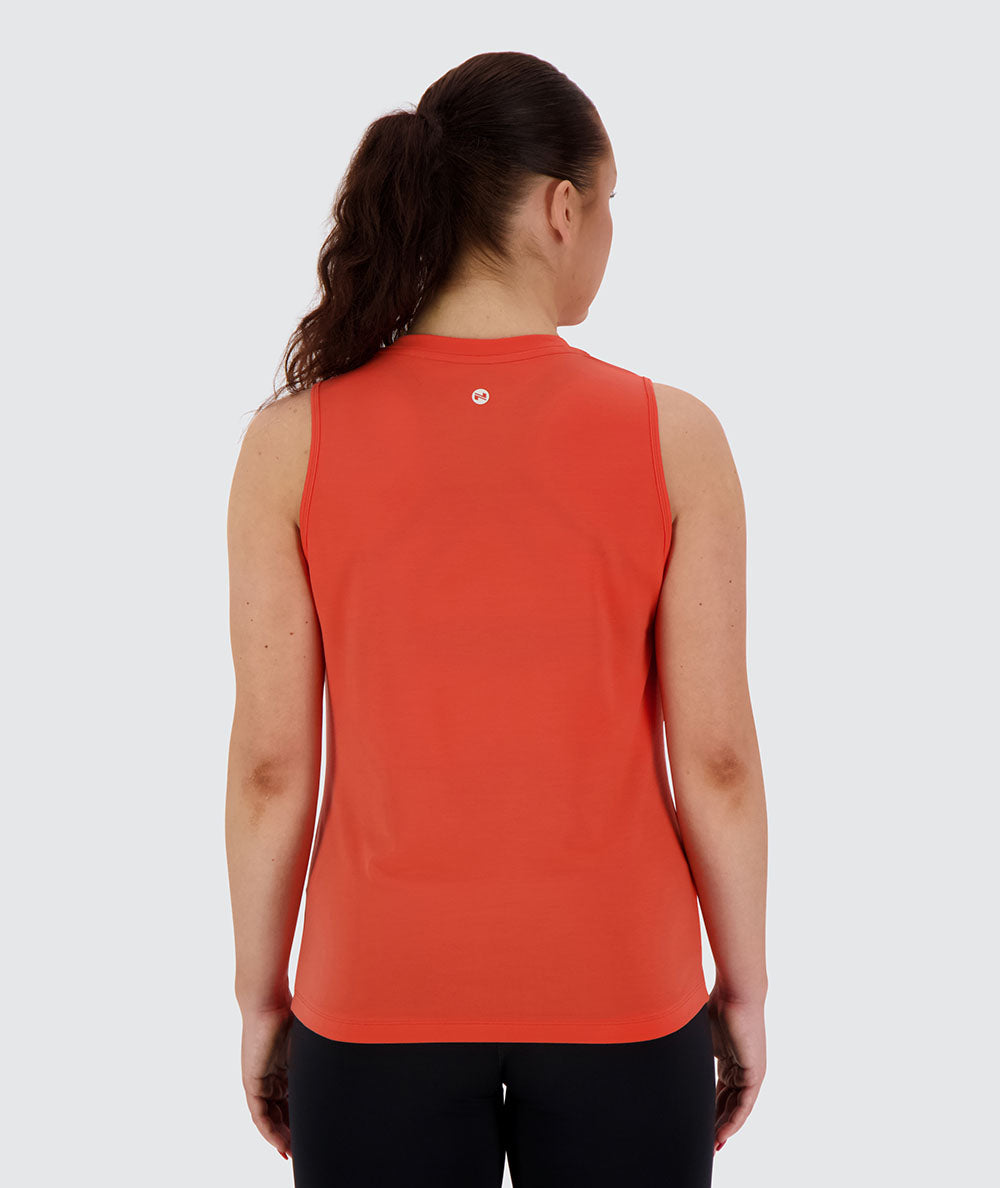 women's muscle tank top #color_poppy-red