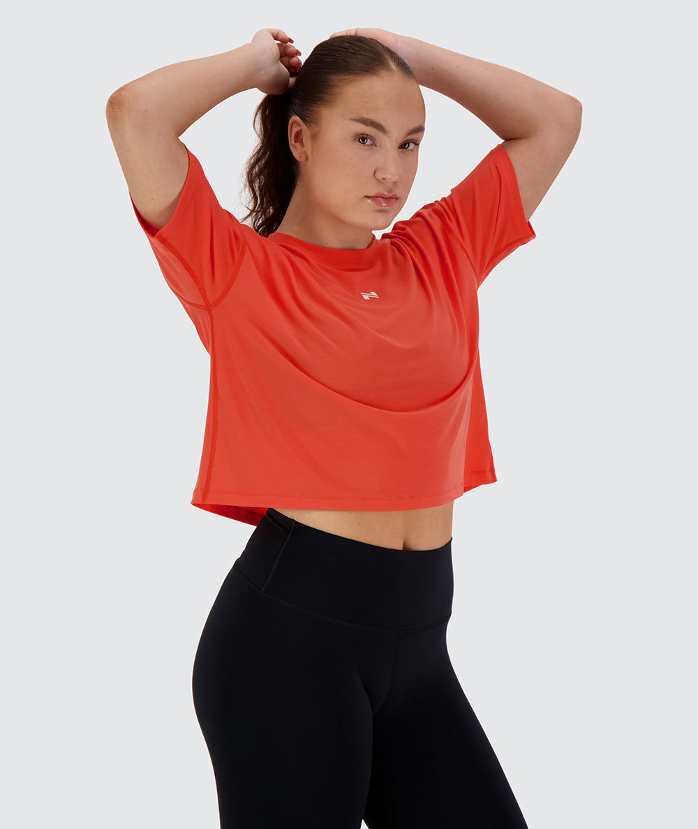 oversized crop tee #color_poppy-red