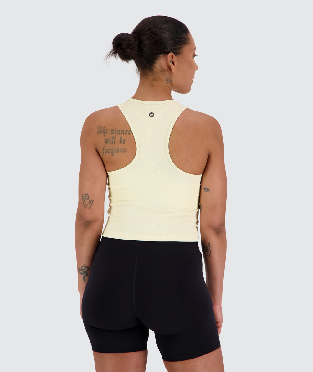 Women's Ribbed Top for CrossFit#color_off-white