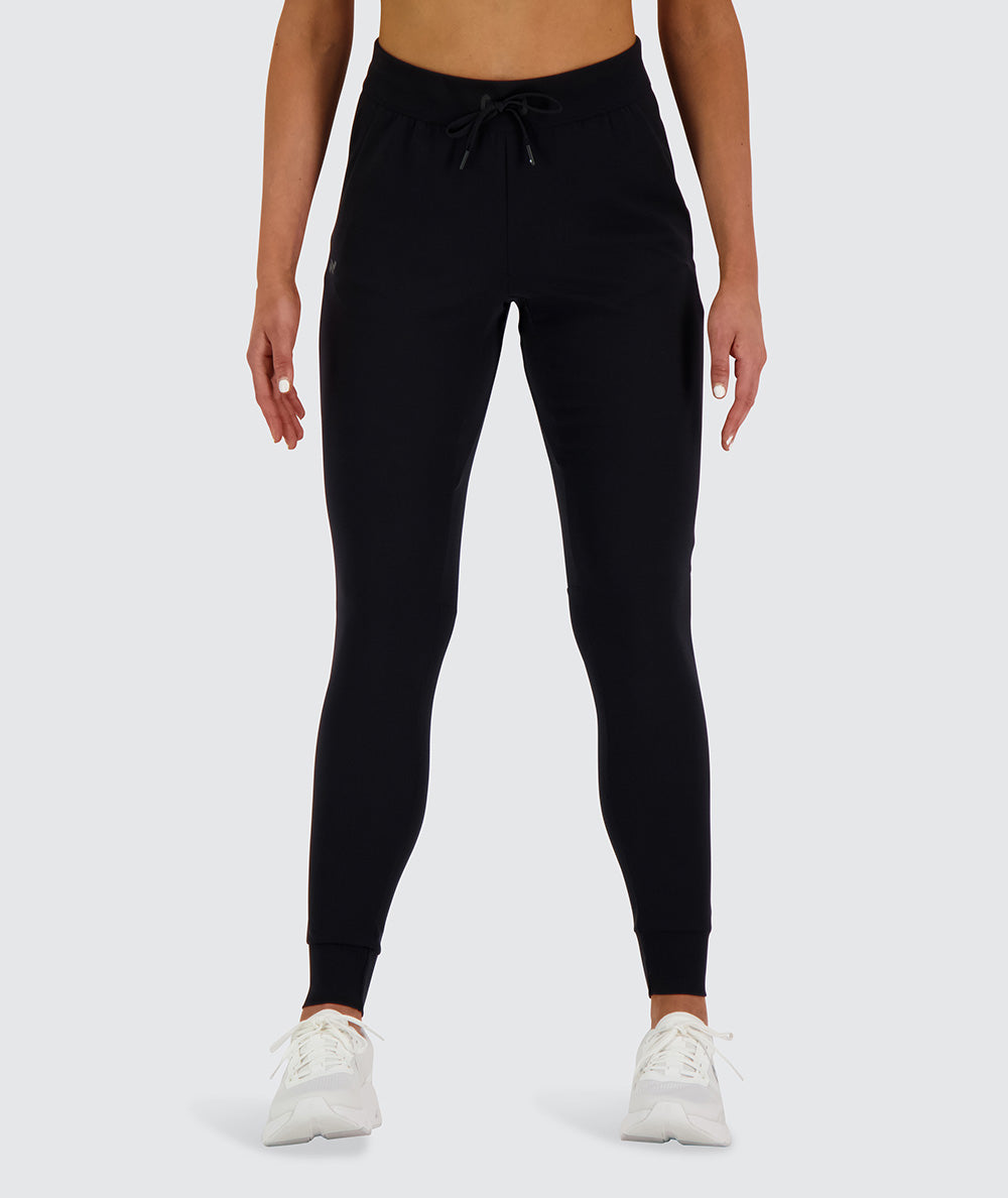 Black Training Joggers For Women, Model 173 cm / size S #color_black