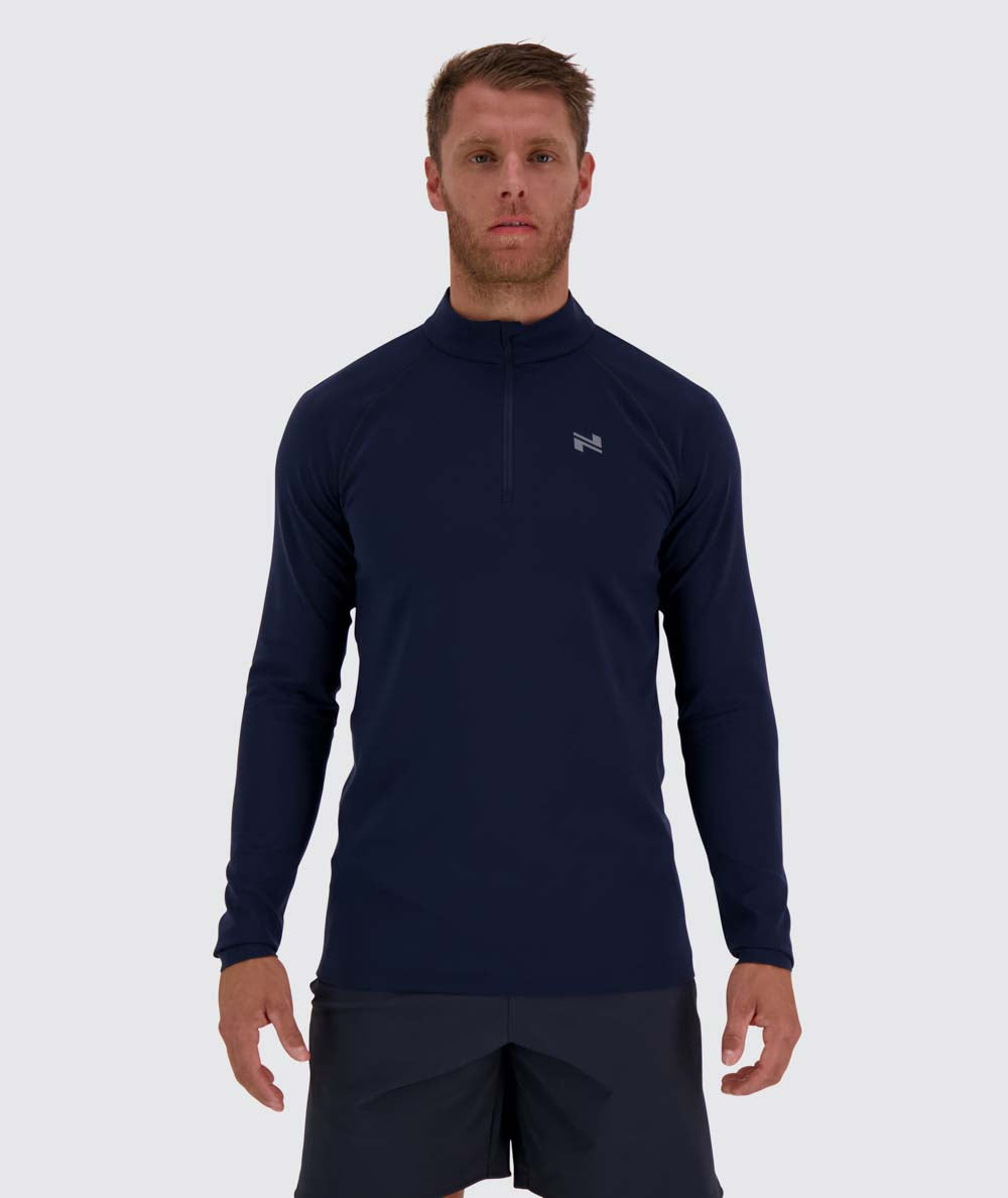 Men's Half-Zip, Model 182 cm / size M#color_dark-navy