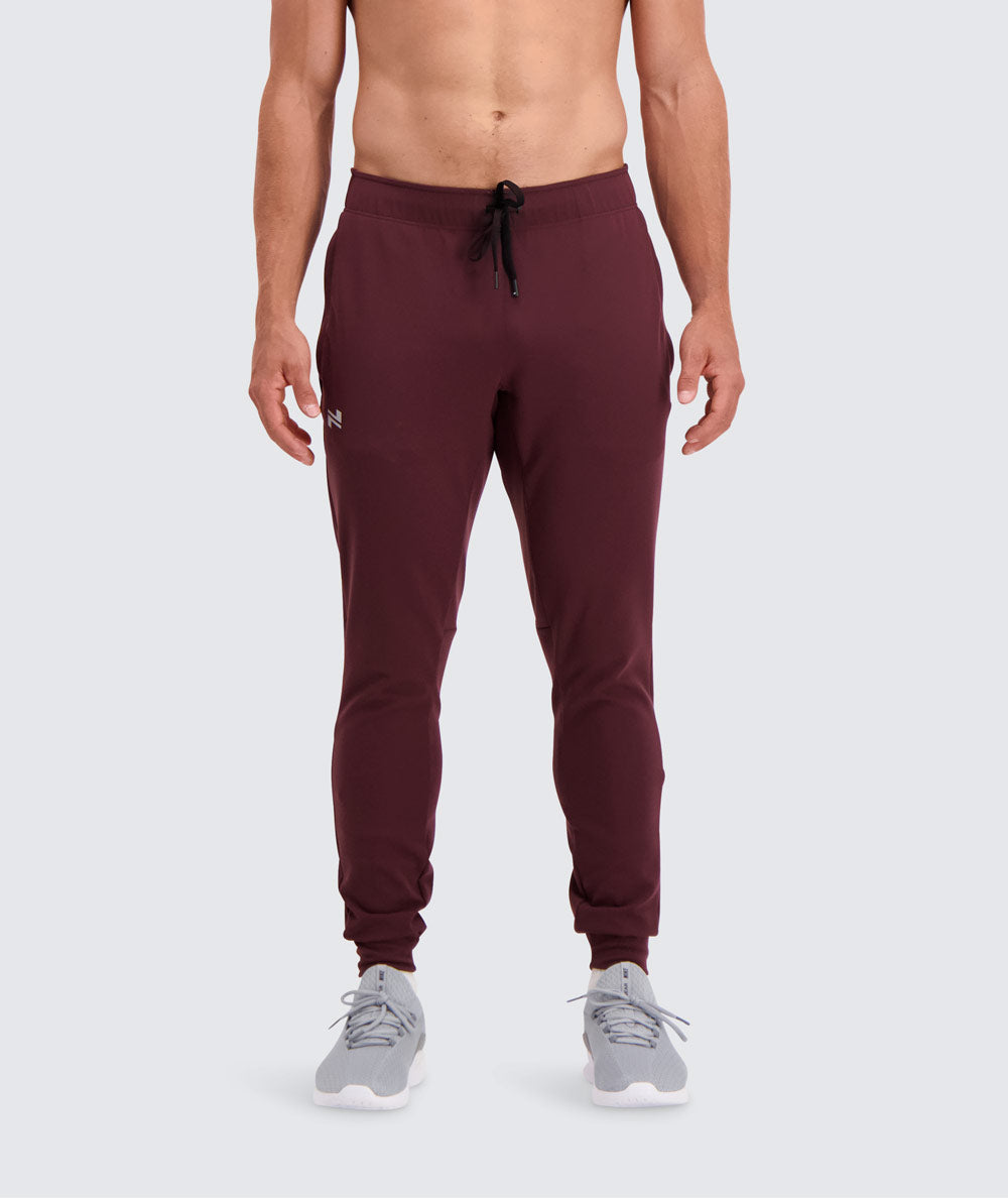 Mens Training Pants, Model 182 cm / size M#color_wine-red