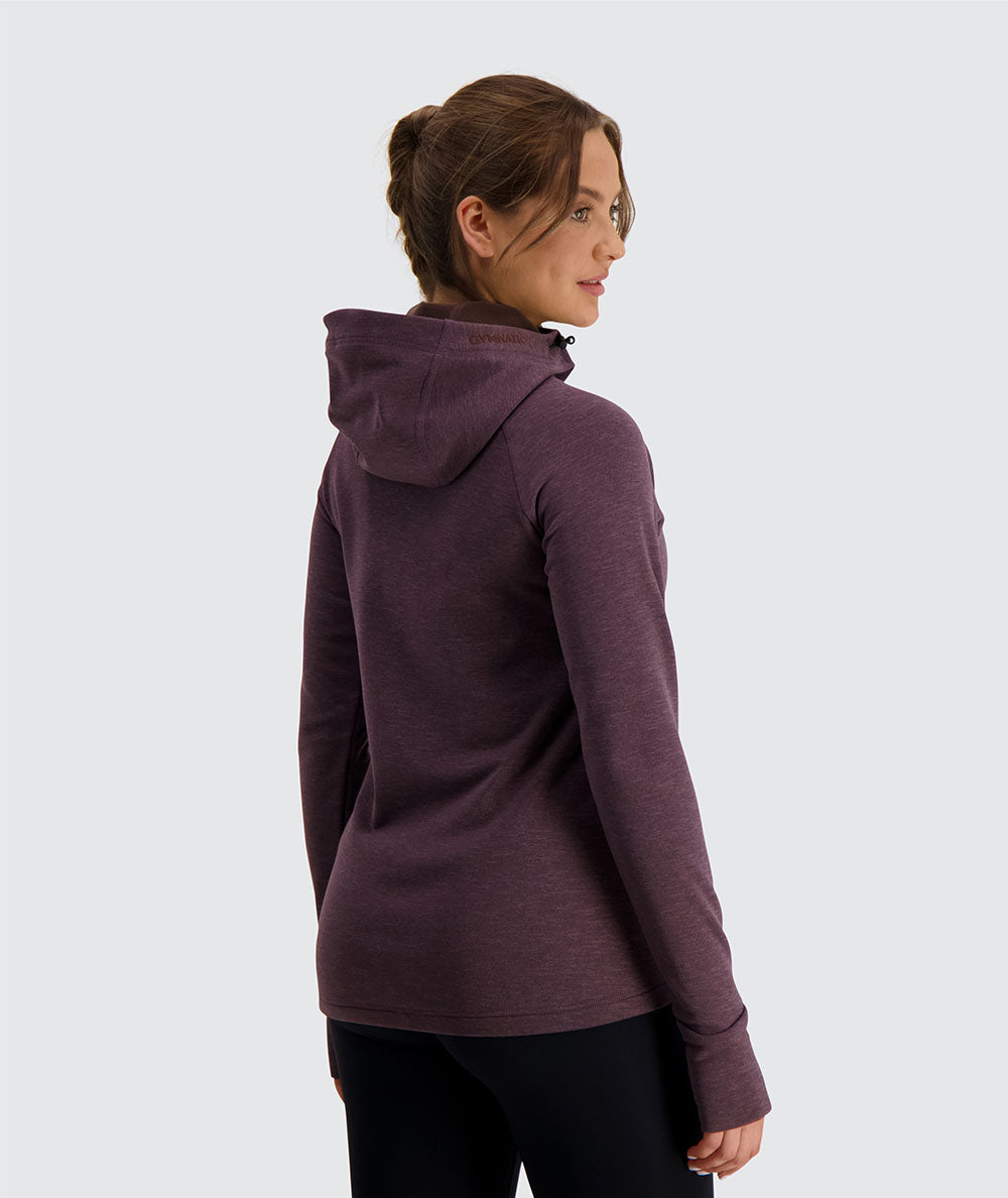 comfortable polartec hoodie#color_berry