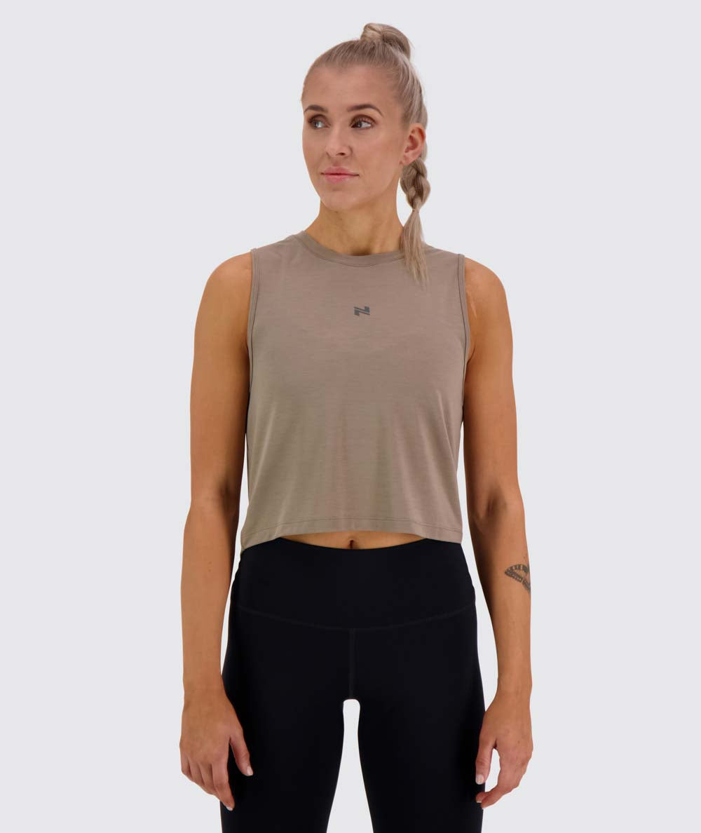 Muscle Crop Top #color_sand