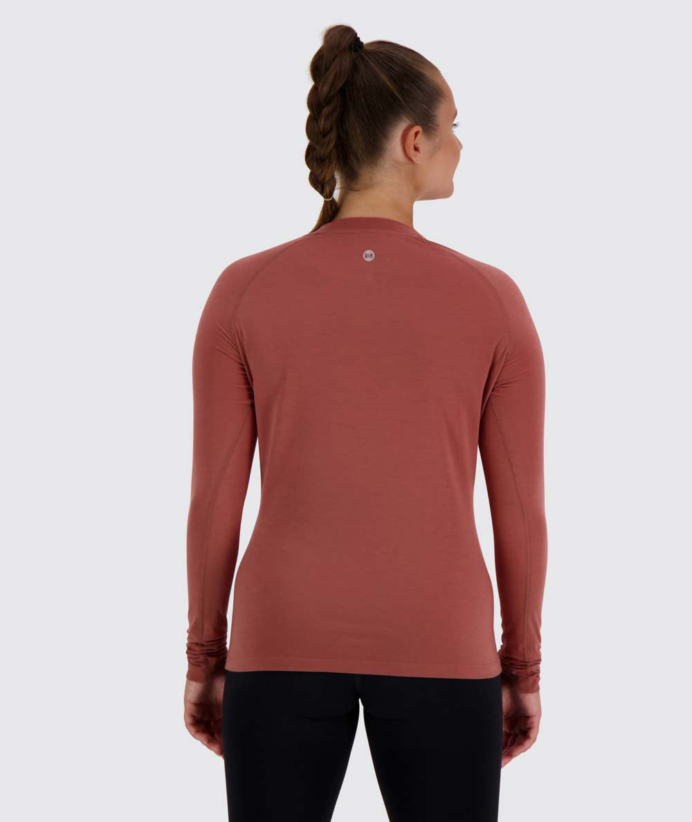 Women's longsleeve training shirt #color_brick