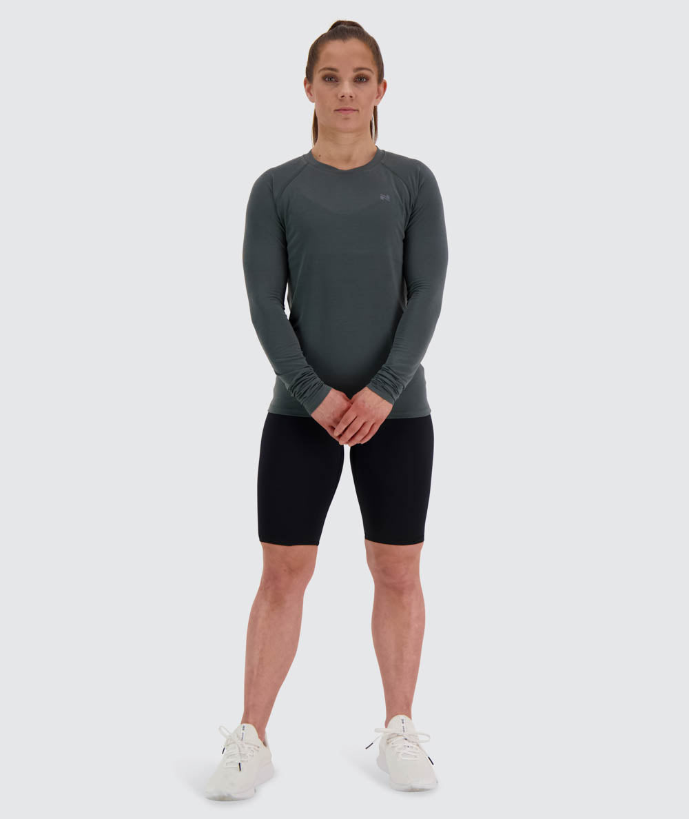 Women's Training Long-sleeve for CrossFit #color_sage