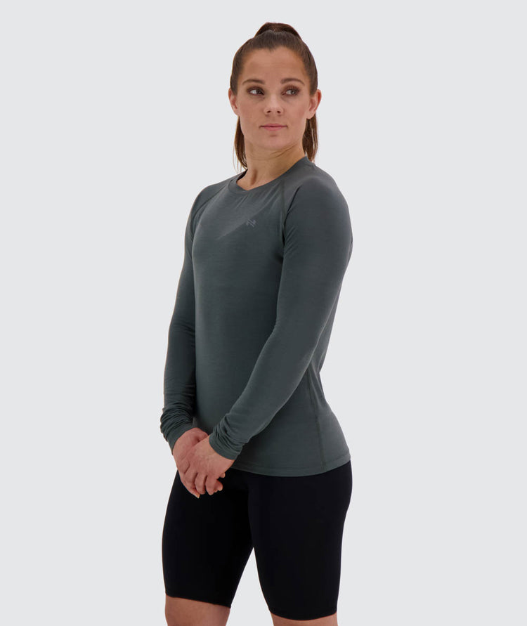 Women's Training Long-sleeve for CrossFit #color_sage