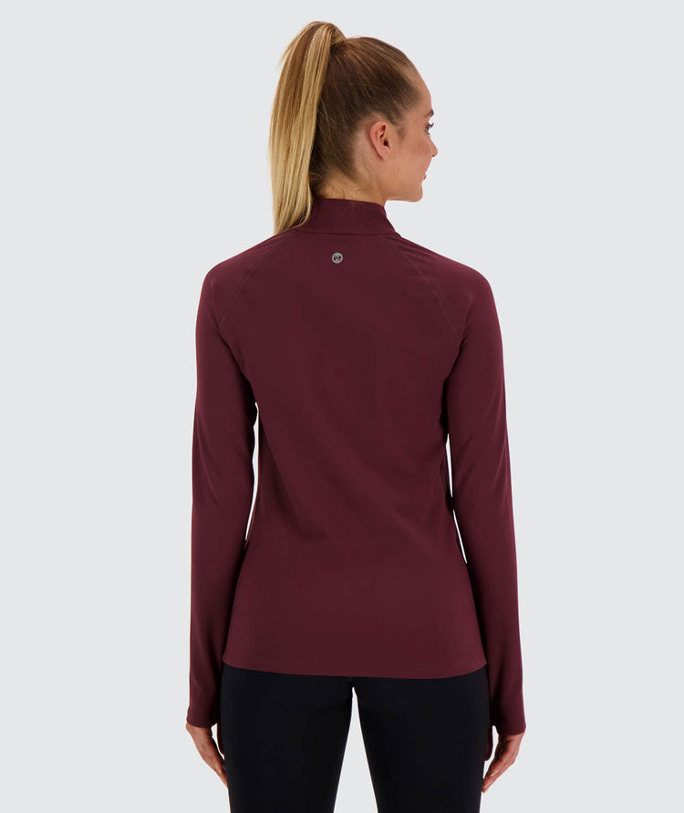 Women's Training Half-Zip #color_wine-red