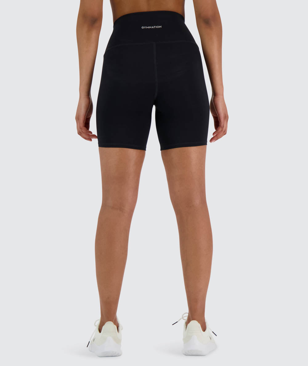 High-waisted women's shorts#color_black