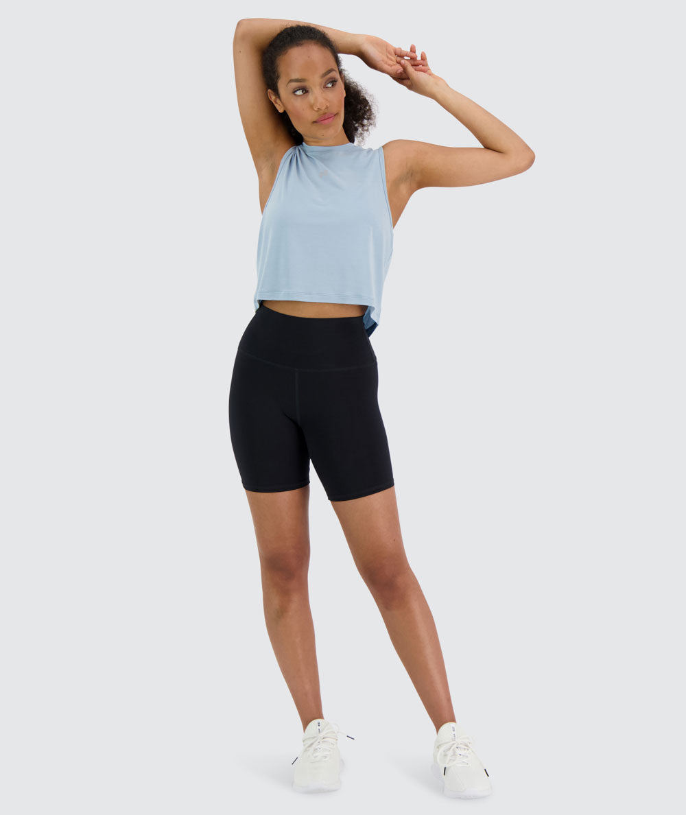 High-waisted women's shorts#color_black