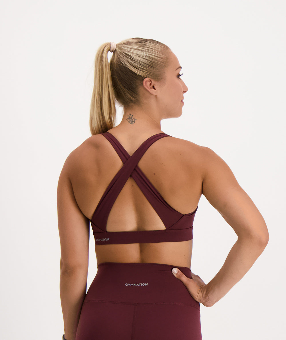 Performance Sports Bra #color_wine-red